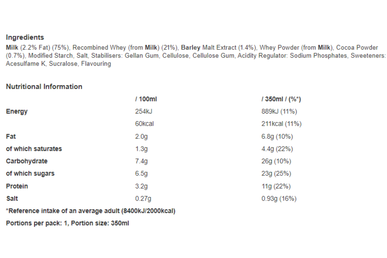 Maltesers Chocolate Milkshake Drink 350ml Best Before it's Gone Ltd